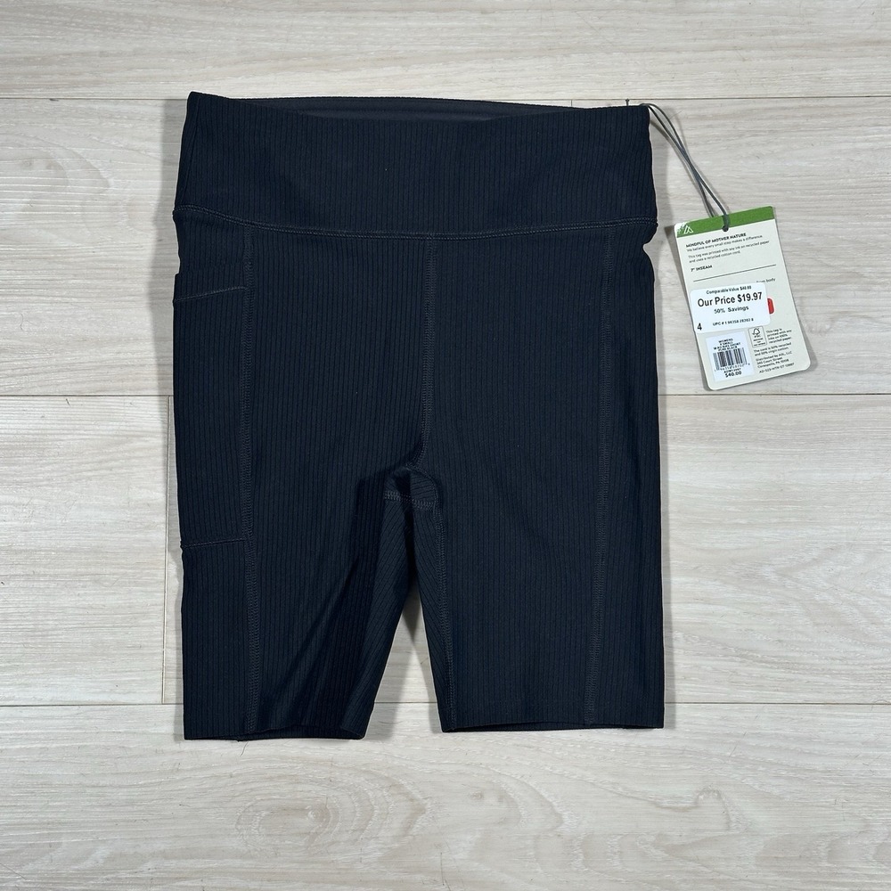 Alpine 7" Spandex Shorts Womens Size XS Track/Soccer/Volleyball Black EUC Sports